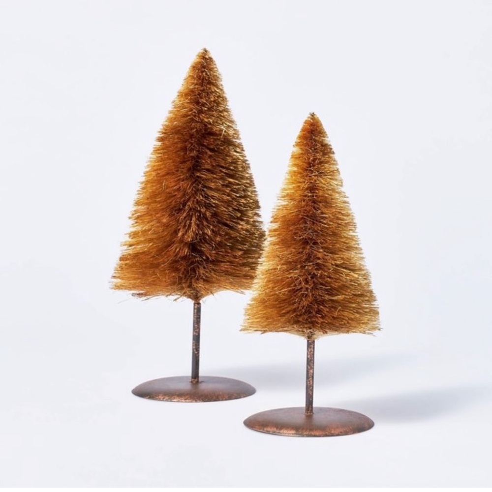 Threshold Studio McGee Bottle Brush Tree Set New in Box
